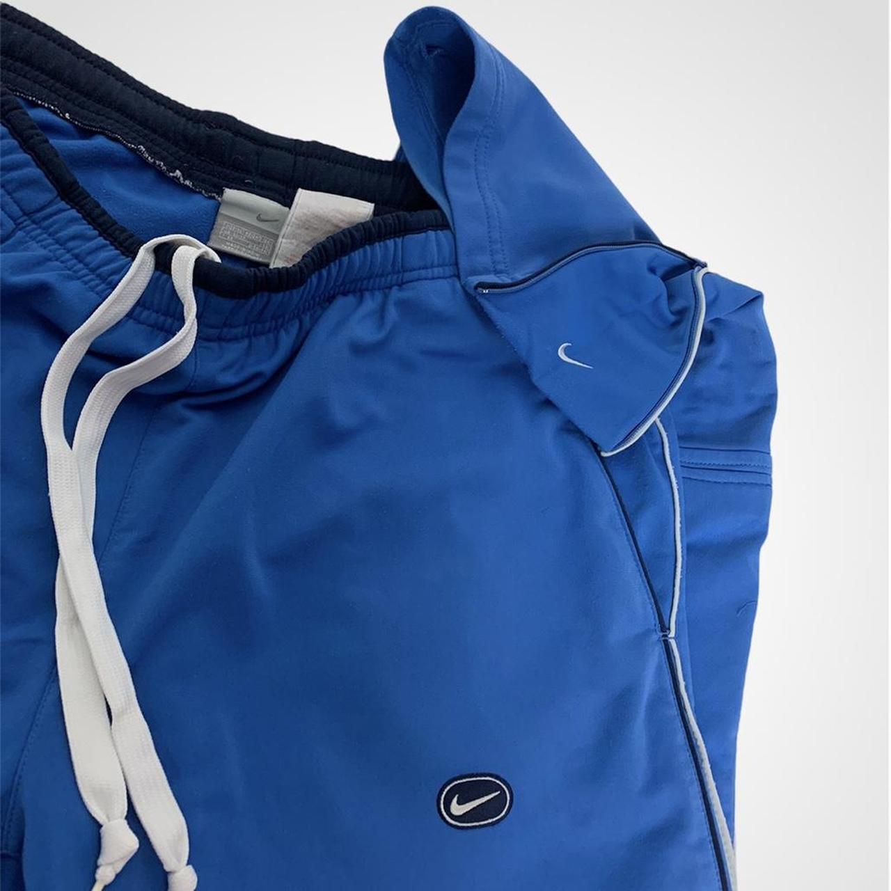 Nike vintage unisex y2k adjustable baggy blue track pants