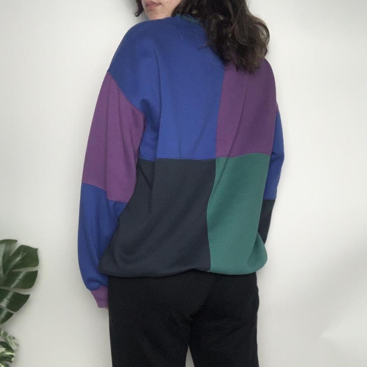 Vintage 90s Ralph Lauren style reworked colour block sweatshirt
