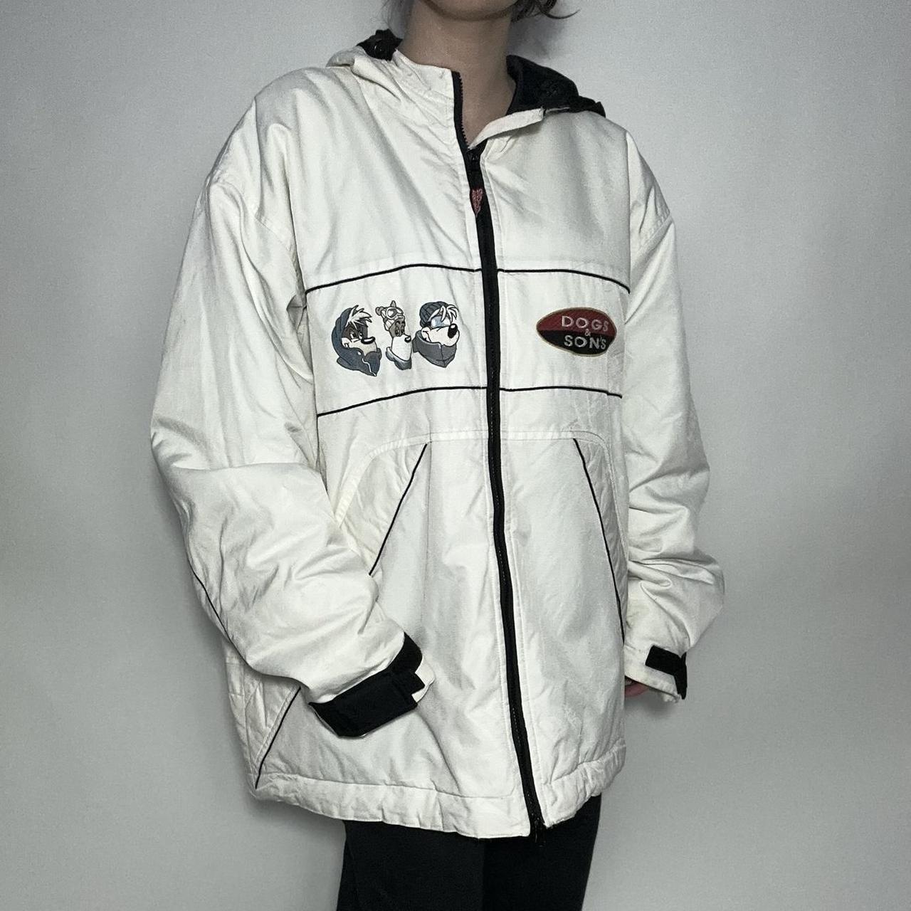 Vintage 90s Dogs and Sons zip up anorak jacket